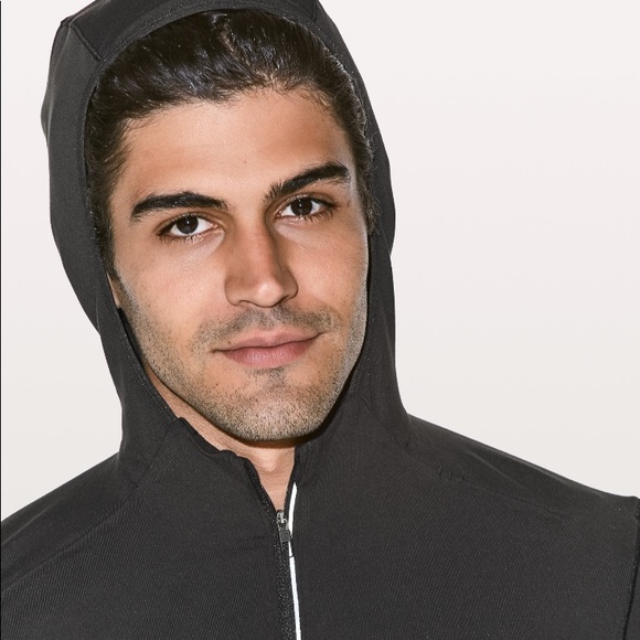 NWT BLACK MEN’S LULULEMON SURGE 1/2 ZIP HOODIE - Picture 3 of 5